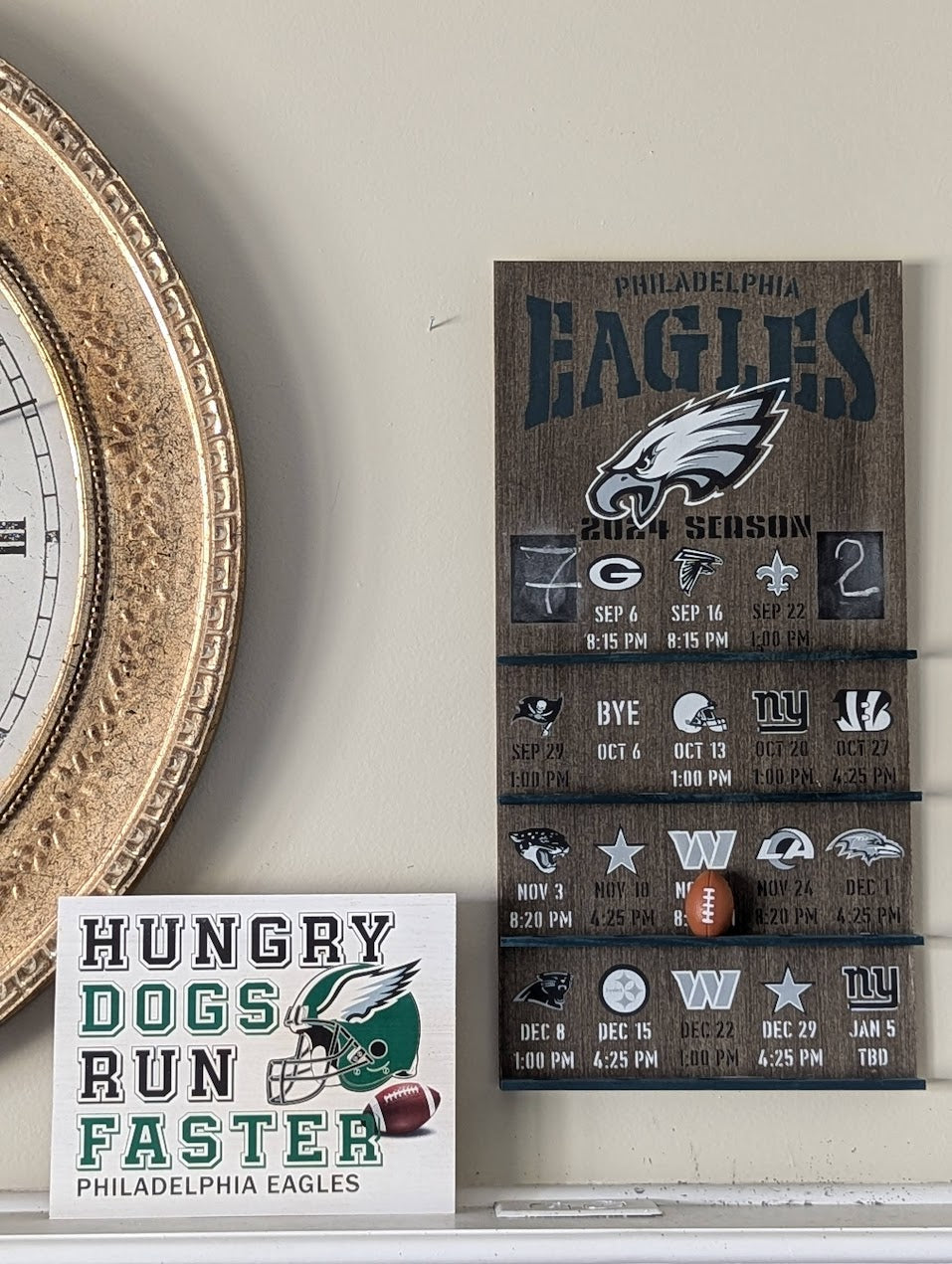 Eagles wooden wall sign