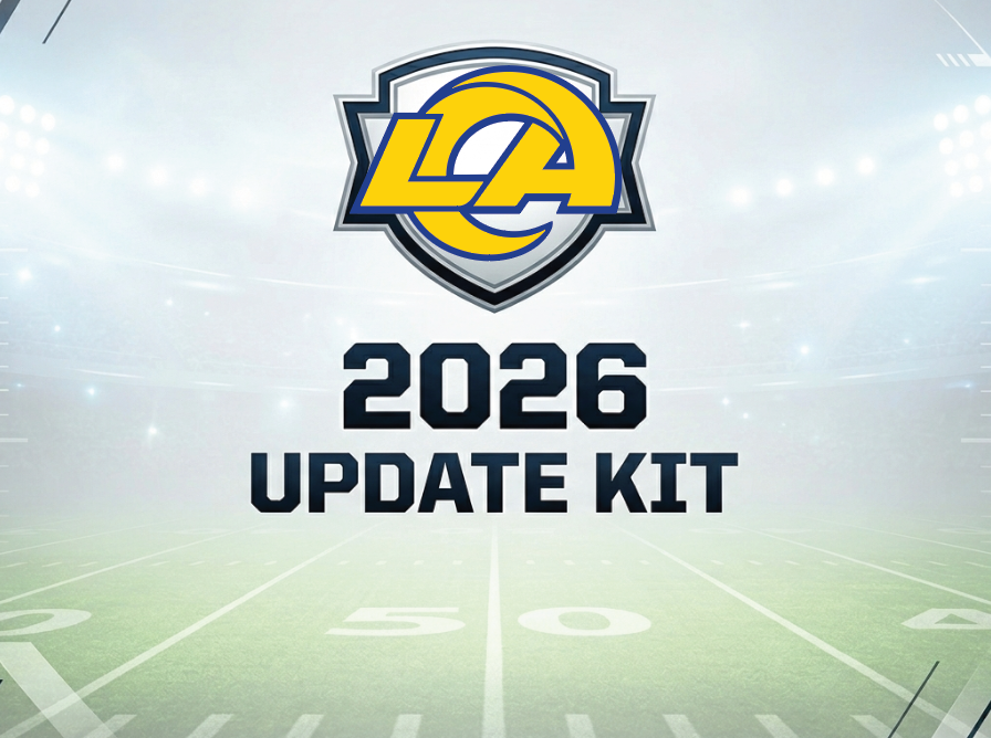 Los Angeles Rams 2026 Update kit for the football schedule.