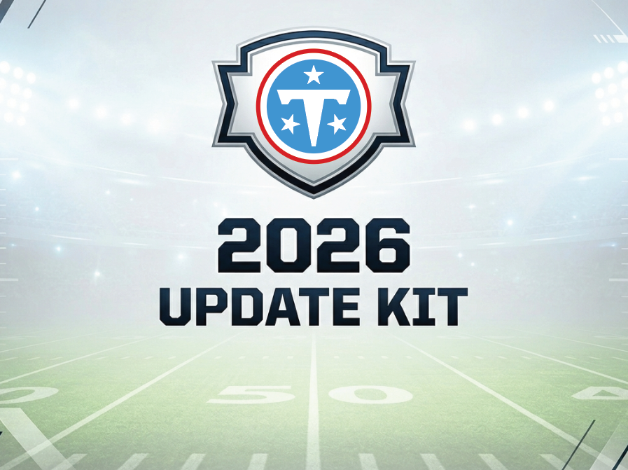 Tennessee Titans 2026 Update kit for the football schedule.