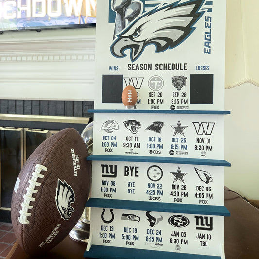 Philadelphia Eagles hand made 2026 FOOTBALL SCHEDULE