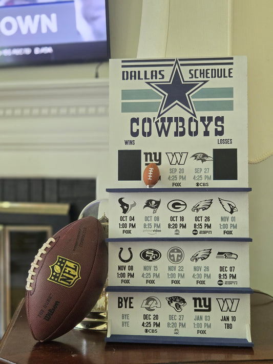 Cowboys hand made 2026 FOOTBALL SCHEDULE