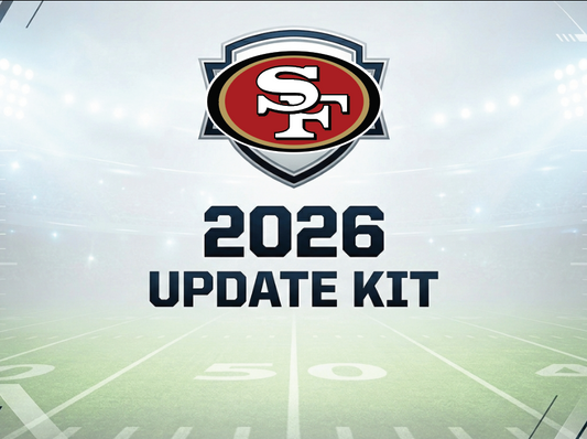 San Francisco 49ers 2026 Update kit for the football schedule.