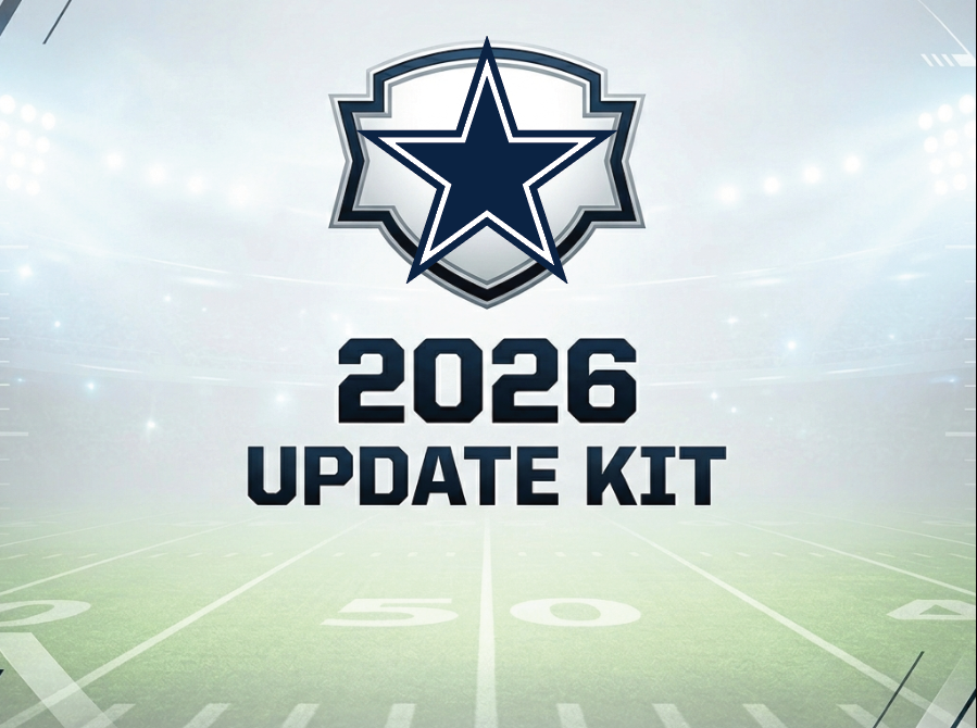 Dallas Cowboys 2026 Update kit for the football schedule.