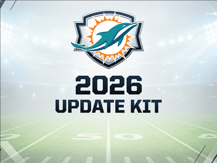 Miami Dolphins 2026 Update kit for the football schedule.