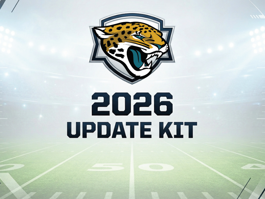 Jacksonville Jaguars 2026 Update kit for the football schedule.