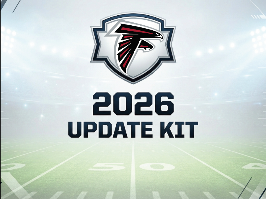 Atlanta Falcons 2026 Update kit for the football schedule.
