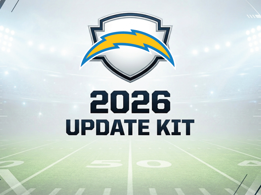 Los Angeles Chargers 2026 Update kit for the football schedule.