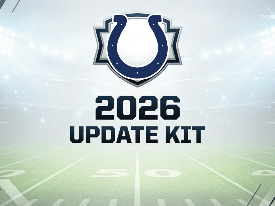 Indianapolis Colts 2026 Update kit for the football schedule.