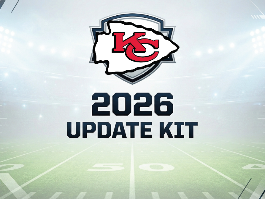 Kansas City Chiefs 2026 Update kit for the football schedule.