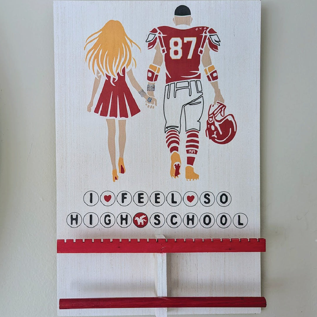 Handmade Swifties friendship bracelet holder for Taylor Swift fans.