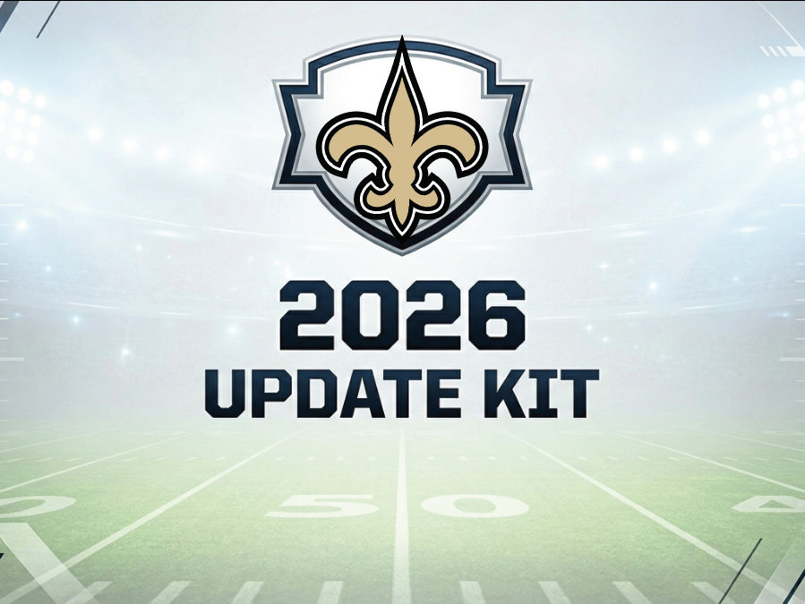 New Orleans Saints 2026 Update kit for the football schedule.