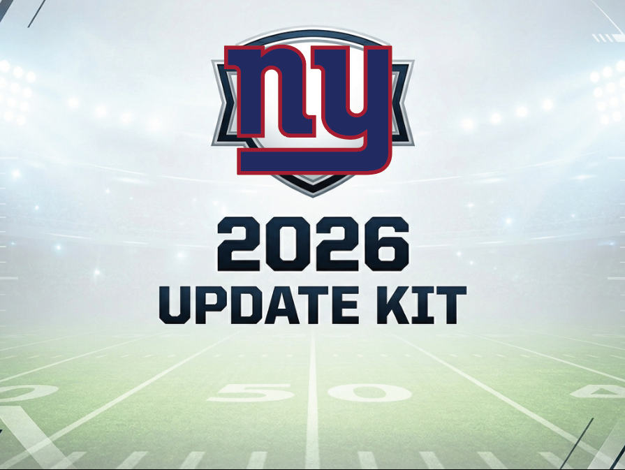 New York Giants 2026 Update kit for the football schedule.