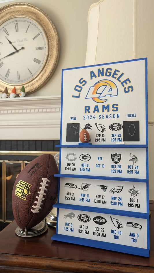 LA Rams hand made FOOTBALL SCHEDULE